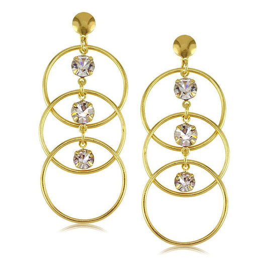 37808 18K Gold Layered CZ Earring