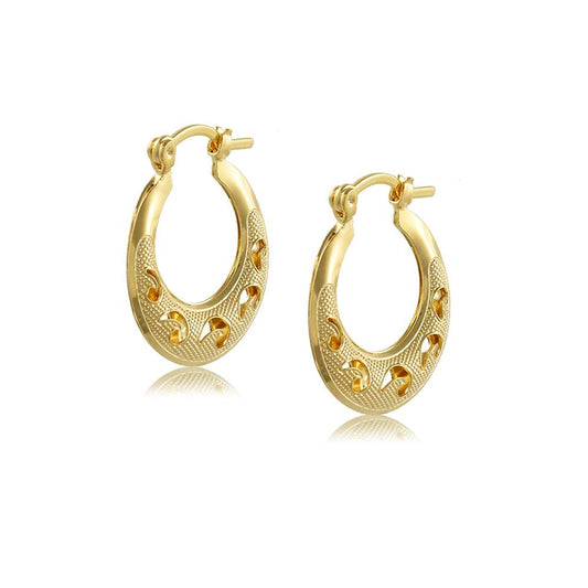 38202 18K Gold Layered -Hoop Earring