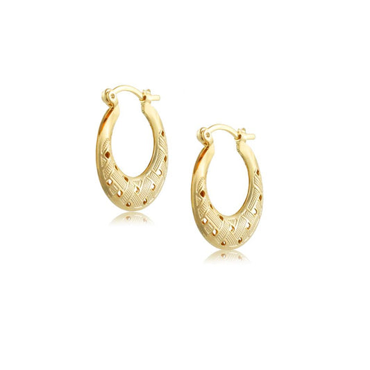 38219 18K Gold Layered -Hoop Earring