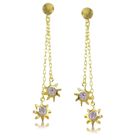 38440 18K Gold Layered -CZ Earring