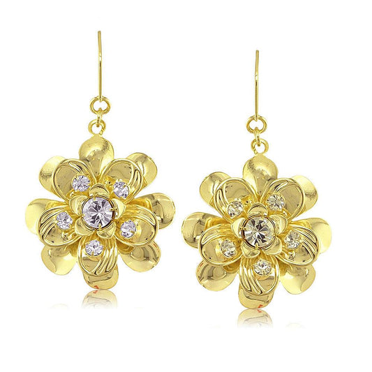 38460 18K Gold Layered -CZ Earring