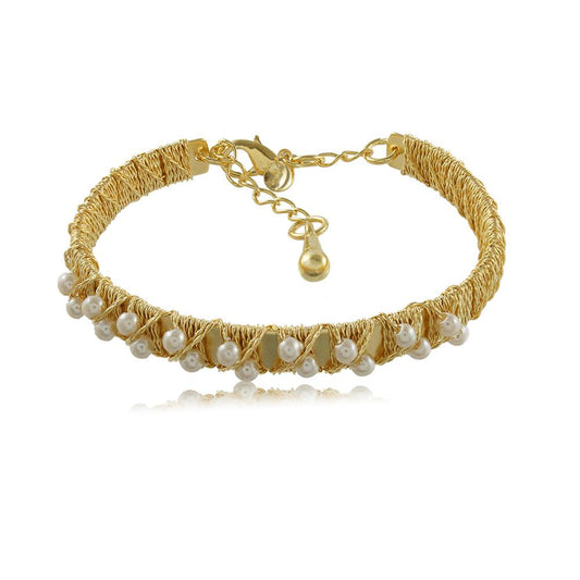 40072R 18K Gold Layered Bracelet 18cm/7in