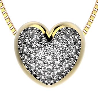 45014 18K Gold Layered Clear CZ Necklace