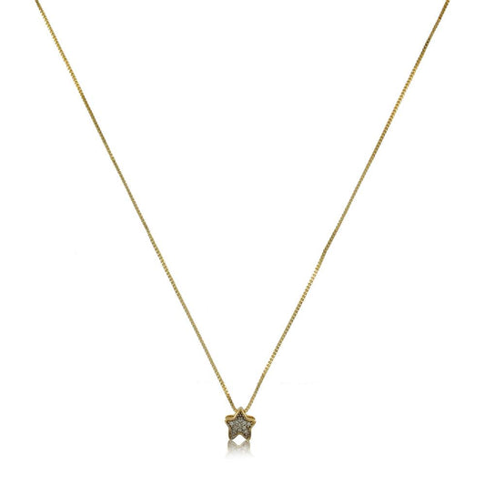 45017 18K Gold Layered CZ Necklace