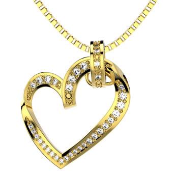 45247 18K Gold Layered Clear CZ Necklace