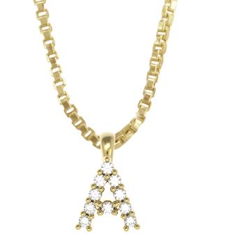 45261-A 18K Gold Layered Clear CZ Necklace