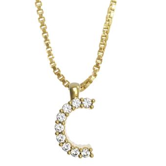 45261-C 18K Gold Layered Clear CZ Necklace