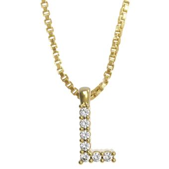 45261-L 18K Gold Layered Clear CZ Necklace