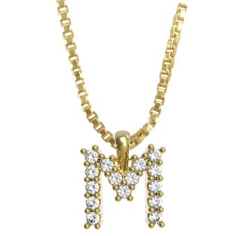 45261-M 18K Gold Layered Clear CZ Necklace