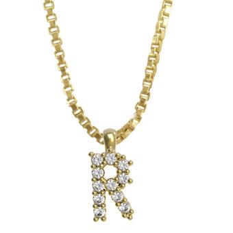 45261-R 18K Gold Layered Clear CZ Necklace