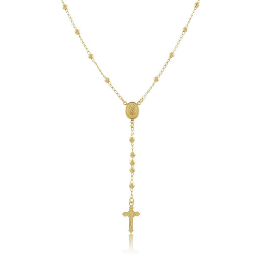 46029 18K Gold Layered Necklace Rosary 45cm/18in