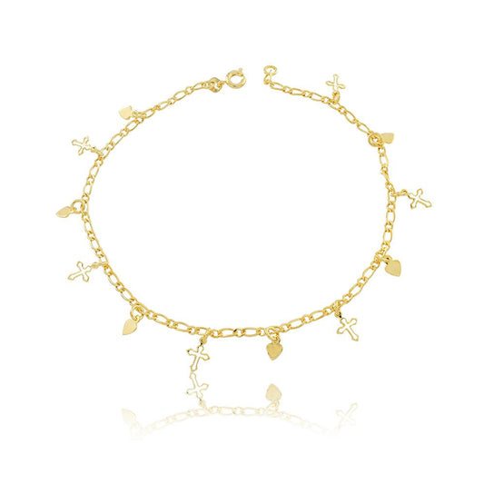 58006 18K Gold Layered Anklet 25cm/10in