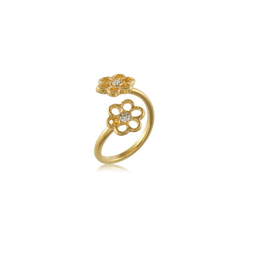 66049 18K Gold Layered Knucke Ring Adjustable