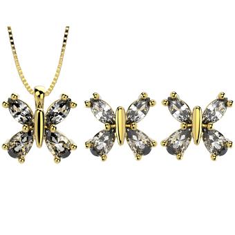 71738 18K Gold Layered CZ Set