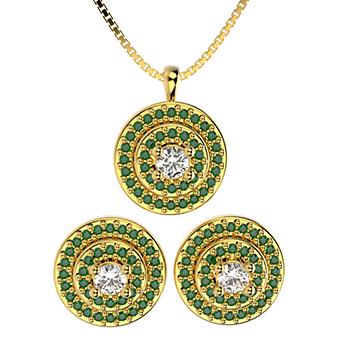 71759 18K Gold Layered CZ Set