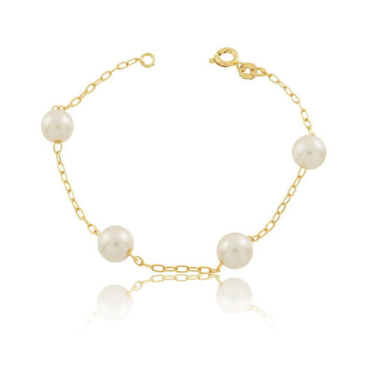 86041 18K Gold Layered Bracelet 18cm/7in