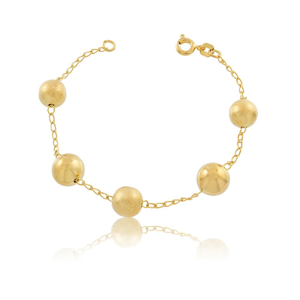 86075 18K Gold Layered Bracelet 18cm/7in