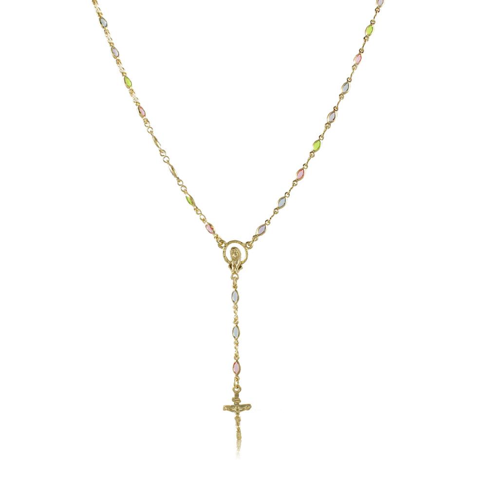 92027 18K Gold Layered -Rosary 45cm/18in