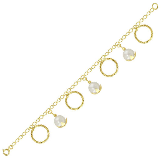 93097 18K Gold Layered Bracelet 18cm/7in